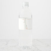 ピンクの水色のクレスト赤ちゃんシャワー ペットボトルラベル (裏面)