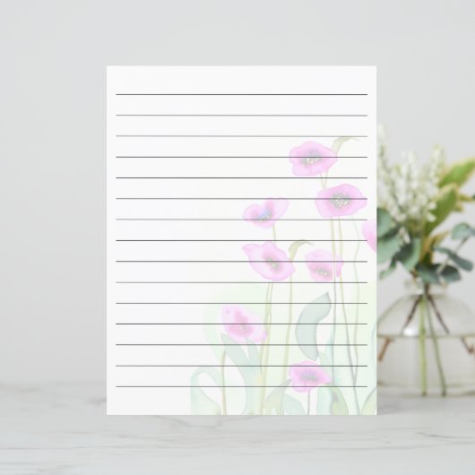 ピンクの水色のケシが並んだ (スタンド正面)