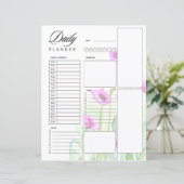 ピンクの水色のケシ毎日のプランナー (スタンド正面)