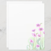 ピンクの水色のケシ (正面/裏面)