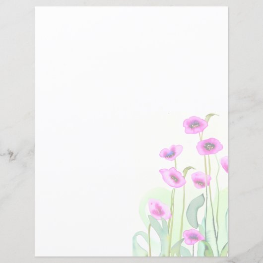 ピンクの水色のケシ (正面)