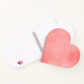 ピンクの水色のハートパターン ノートブック (内部)