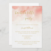 ピンクの水色のバチェロレッテ招待状 招待状 (正面/裏面)