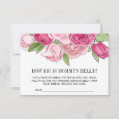 ピンクの水色のバラはママのベリーカードを推測 招待状 (正面)