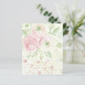 ピンクの水色のバラスクラップブックの背景 (スタンド正面)