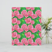 ピンクの水色のバラパターン (スタンド正面)