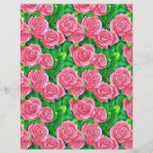 ピンクの水色のバラパターン (正面)