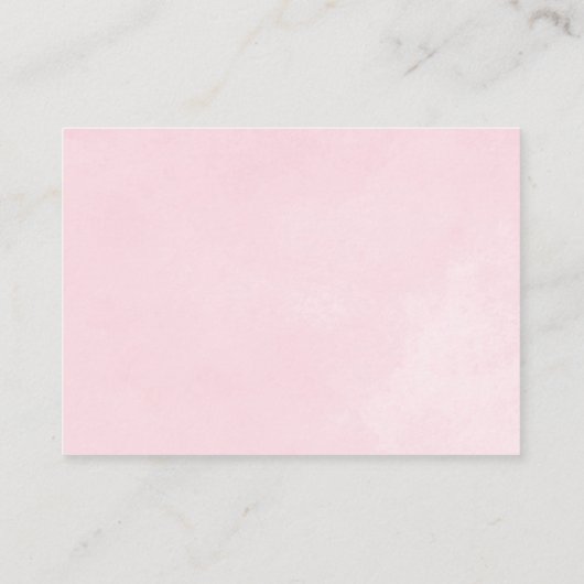 ピンクの水色のバラ赤ちゃんシャワー推測ゲーム エンクロージャーカード (裏面)