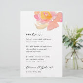 ピンクの水色のバラ。スタイリッシュモダン結婚メニュー (スタンド正面)