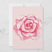 ピンクの水色のバラ – 結婚式日付カードを保存 セーブザデート (裏面)