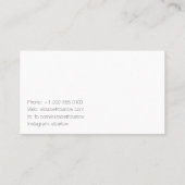 ピンクの水色のフェミニンカスタム文字 名刺 (裏面)