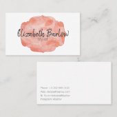 ピンクの水色のフェミニンカスタム文字 名刺 (正面/裏面)