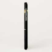 ピンクの水色のフローラの花シックスタイリッシュブラック Case-Mate iPhoneケース (裏面/左)