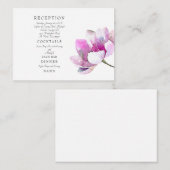 ピンクの水色のフローラを受け取る。キャッシュバー結婚ズ エンクロージャーカード (正面/裏面)