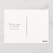 ピンクの水色のフローラアドレスの変更の移動 ポストカード (裏面)