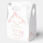 ピンクの水色のフローラエレガントベビーシャワー フェイバーボックス (オープン)