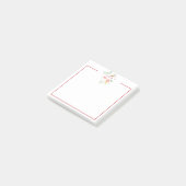 ピンクの水色のフローラ パーソナライズされた ポストイット (アングル)