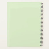 ピンクの水色のフローラ プランナー手帳 (裏面)