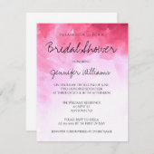 ピンクの水色のブライダルシャワー招待状 招待状 (正面/裏面)