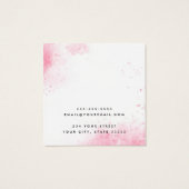 ピンクの水色のロ縁どゴイヤリングディスプレイカード (裏面)