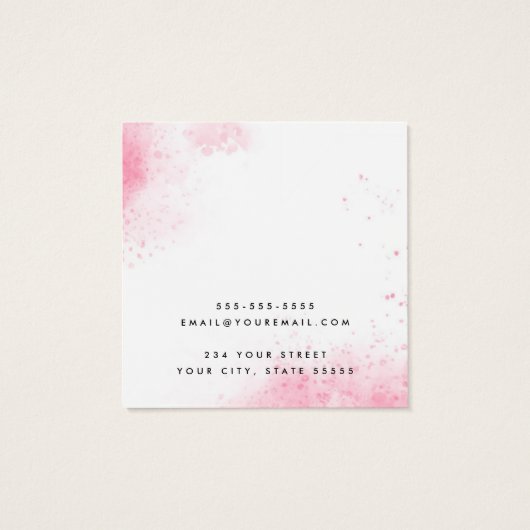 ピンクの水色のロ縁どゴイヤリングディスプレイカード (裏面)