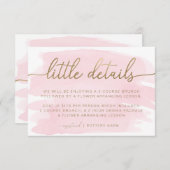 ピンクの水色の小さな詳細挿入カード エンクロージャーカード (正面/裏面)