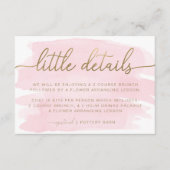 ピンクの水色の小さな詳細挿入カード エンクロージャーカード (正面)