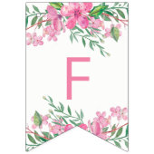 ピンクの水色の愛が永遠結婚に咲き続ける バンティングフラッグ (第2の旗)