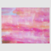 ピンクの水色の抽象芸術アート絵画の色合い 薄葉紙 (正面)