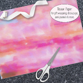 ピンクの水色の抽象芸術アート絵画の色合い 薄葉紙