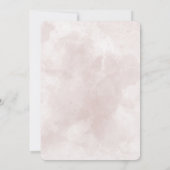 ピンクの水色の抽象芸術結婚式の招待 招待状 (裏面)
