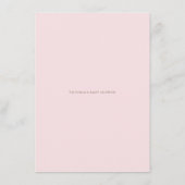 ピンクの水色の牡丹ブライダルシャワービンゴゲーム エンクロージャーカード (裏面)