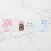 ピンクの水色の眠っている王女ありがとう ペットボトルラベル (シングルラベル)