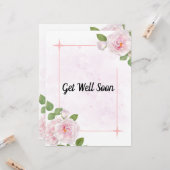 ピンクの水色の花々すぐにカードを取得 カード (正面/裏面インサイチュ)