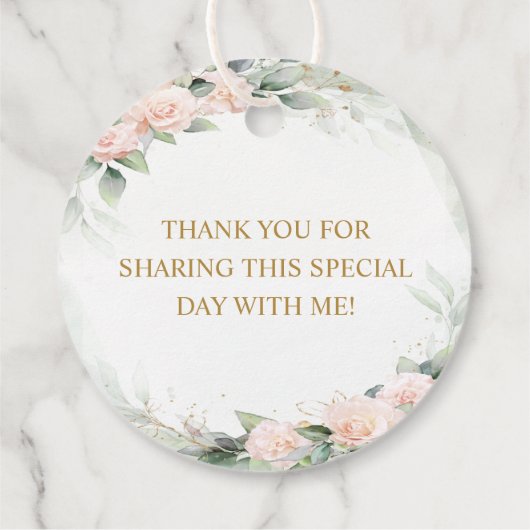 ピンクの水色の花ありがとう交流 フェイバータグ (裏面)