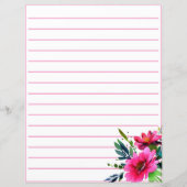 ピンクの水色の花が並んだ (正面)