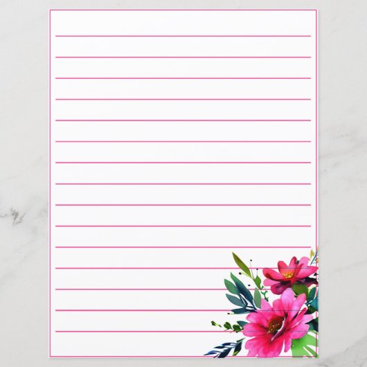 ピンクの水色の花が並んだ (正面)