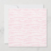 ピンクの水色の花のブライダルシャワー 招待状 (裏面)