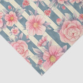 ピンクの水色の花を咲かせるストライプ花 薄葉紙 (詳細)