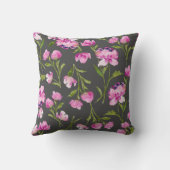 ピンクの水色の花オングレー装飾用クッション クッション (裏面)