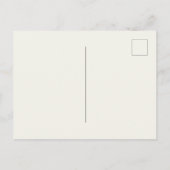 ピンクの水色の花オンストライプ誕生日 インビテーションポストカード (裏面)