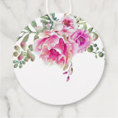 ピンクの水色の花結婚様ありがとう フェイバータグ (裏面)