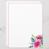 ピンクの水色の花 (正面/裏面)