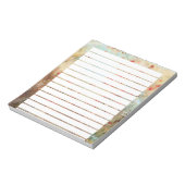 ピンクの水色の花 ノートパッド (回転)