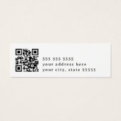 ピンクの水色の花QRコードエレガントフローラ (裏面)