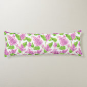 ピンクの水色の薄紫花 ボディピロー (裏面)