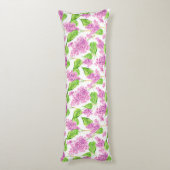 ピンクの水色の薄紫花 ボディピロー (裏面 (縦))