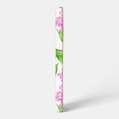 ピンクの水色の薄紫花 SAMSUNG GALAXYケース (左側面)