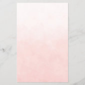 ピンクの水色の鳥のさくらんぼ花ブライダルビンゴ チラシ (裏面)