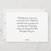 ピンクの水色クリスマスツリー芸術的フォトホール シーズンカード (裏面)